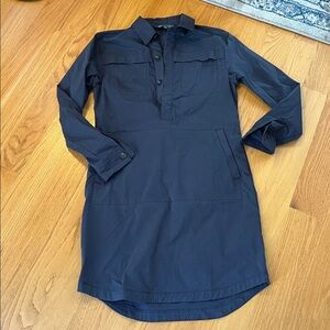 Title Nine Wren Utility Shirt Dress size Small dark charcoal gray/slate blue